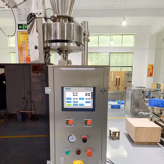 Máquina de embalagem e enchimento de saquinho de folhas de chá com filtro de grânulos de café por gotejamento de nylon